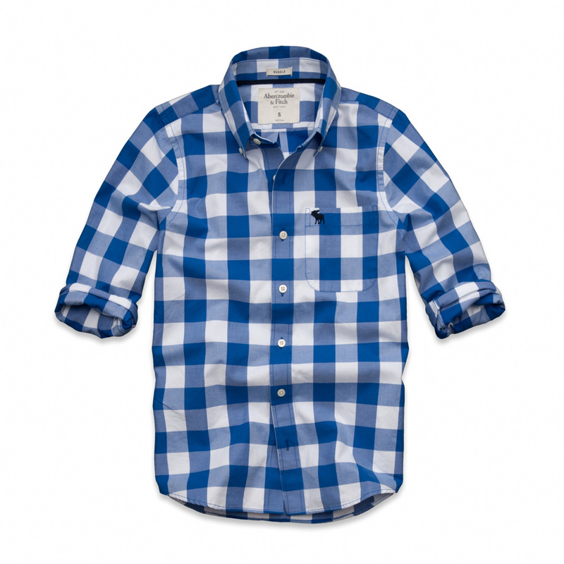 Abercrombie Fitch Hombres Necesidad Algodón Camisa AF6915